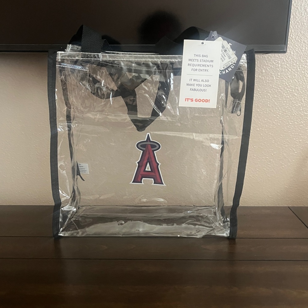 Angels Baseball Stadium Approved Clear Tote Bag - NWT - Gift Ready - Picture 4 of 7